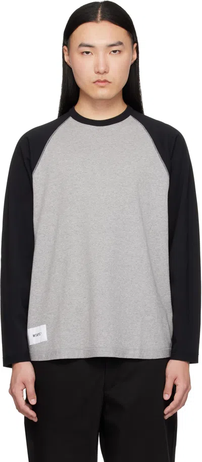 Wtaps Gray & Black Ian Long Sleeve T-shirt