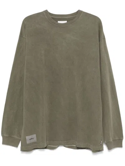 WTAPS GREEN LOGO-TAG T-SHIRT