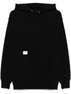 Wtaps Logo-patch Hoodie In Black