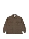Wtaps Jmod Logo-print Multi-pocket Military Jacket In Brown
