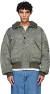 Wtaps Khaki Drab Es Bomber Jacket In Green