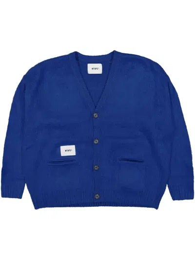 Wtaps Knitted Cardigan In Blue
