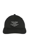 Wtaps Text-print Organic-cotton Cap In Black