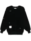 Wtaps Logo-patch Fleece Sweatshirt In Black