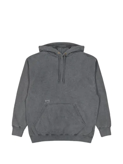 Wtaps Logo-print Hoodie In Gray