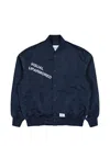 Wtaps Logo-printed Bomber Jacket In Blue