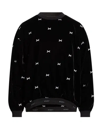 Wtaps Man Sweatshirt Black Size 3 Polyester