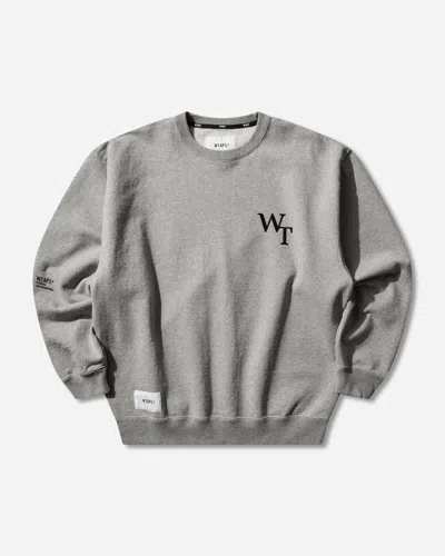 Wtaps Men S Academy Crewneck Sweatshirt Ash In Gray