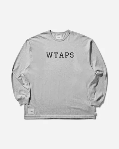 Wtaps Men S Academy Longsleeve T-shirt Ash Gray
