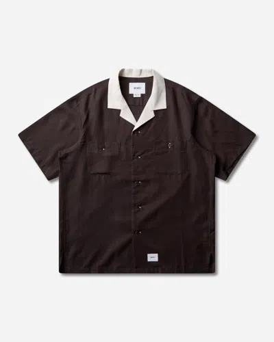 Wtaps Men S Kingpin 02 Shortsleeve Shirt In Brown