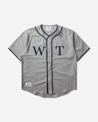 Wtaps Men S League Baseball Shirt In Gray