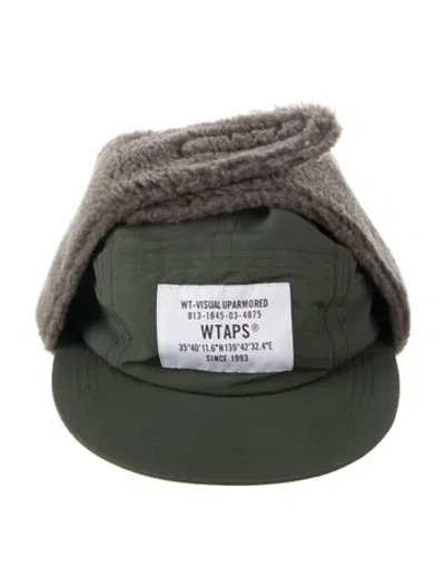 Pre-owned Wtaps Nylon Velcro Trapper Hat In Green