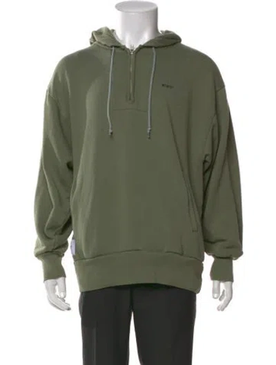 Pre-owned Wtaps Open Front Long Sleeve Hoodie In Green