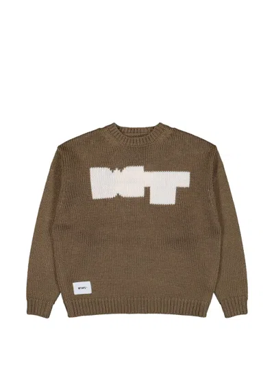 Wtaps Poly Crew-neck Sweater In Brown