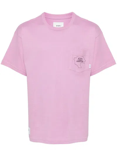 Wtaps Printed Cotton T-shirt In Purple