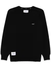 Wtaps Embroidered-logo Sweatshirt In Black