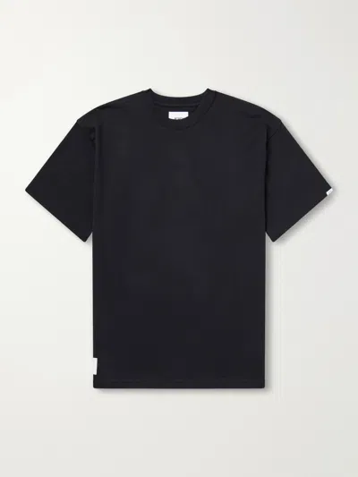 Wtaps Sign-yd Cotton-jersey T-shirt In Blue