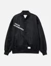 Wtaps Black 'team' Varsity Jacket In Black