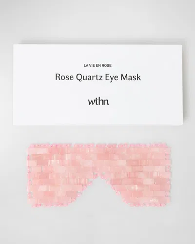 Wthn Rose Quartz Eye Mask In White