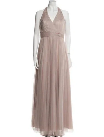 Pre-owned Wtoo By Watters Halterneck Long Dress In Purple