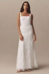 Wtoo By Watters Henrietta Sleeveless Square-neck Wedding Gown In White