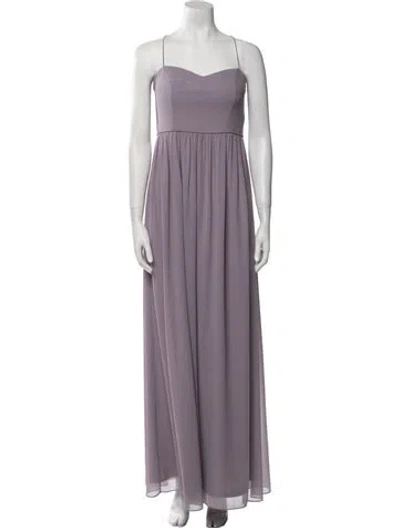 Pre-owned Wtoo By Watters Square Neckline Long Dress In Purple