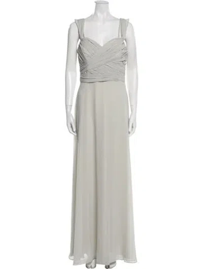 Pre-owned Wtoo By Watters Square Neckline Long Dress W/ Tags In Neutral