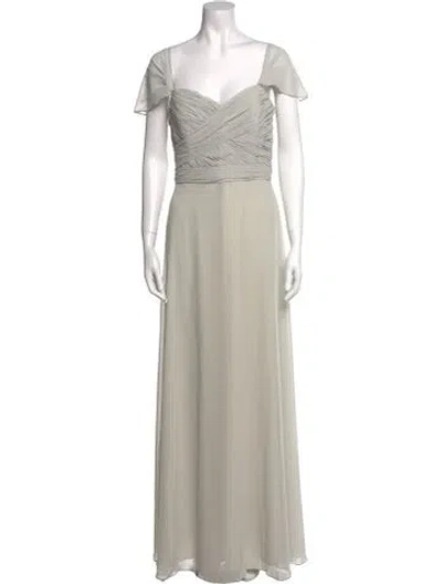 Pre-owned Wtoo By Watters Square Neckline Long Dress W/ Tags In Neutral