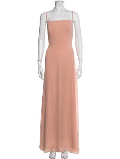 Pre-owned Wtoo By Watters Square Neckline Long Dress W/ Tags In Pink