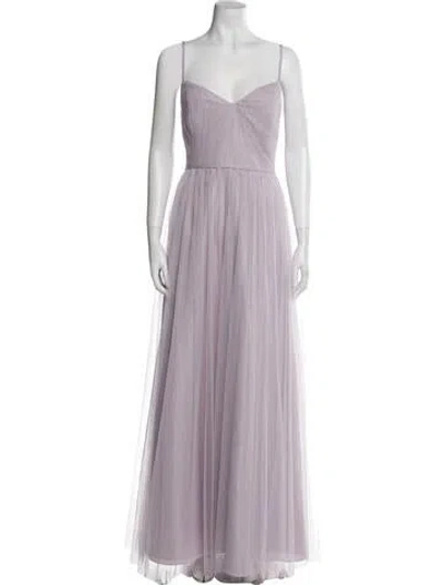 Pre-owned Wtoo By Watters V-neck Long Dress In Purple