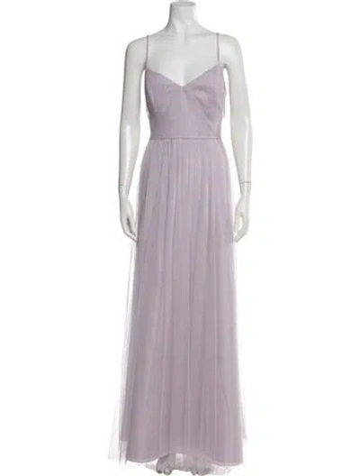 Pre-owned Wtoo By Watters V-neck Long Dress In Purple