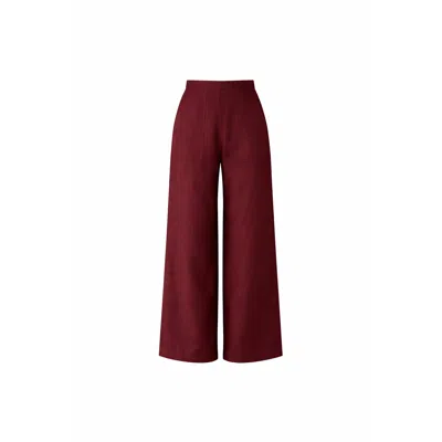 W.two Women's Brown / Red The Trulli Linen Tailored Trouser