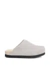Wud Suede Clogs In Gray