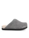 Wud Suede Clogs In Gold
