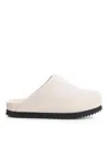 Wud Suede Clogs In Neutral