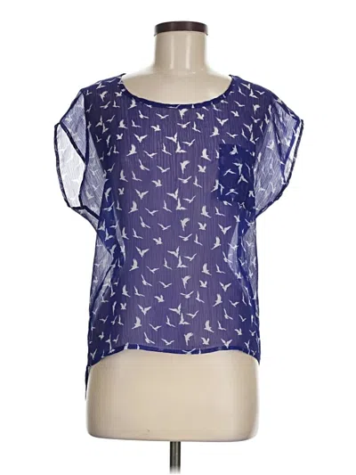 Pre-owned Wurl Short Sleeve Blouse In Purple