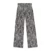 Wurst Zebra High Waist Black/white Cargo Pants In Black