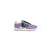 Wushu Purple Suede Leather Sneaker In Purple
