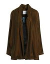 Wu'side Woman Jacket Military Green Size Onesize Polyester In Brown