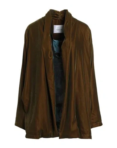 Wu'side Woman Jacket Military Green Size Onesize Polyester In Brown