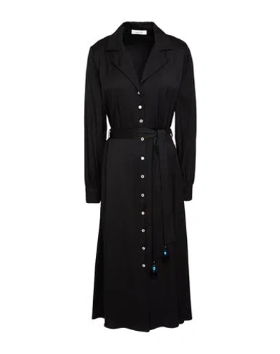 Wu'side Woman Midi Dress Black Size S/m Viscose