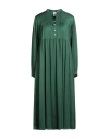 Wu'side Woman Midi Dress Dark Green Size S/m Viscose