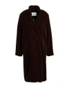 Wu'side Woman Overcoat & Trench Coat Dark Brown Size Onesize Polyester In Brown