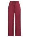 Wu'side Woman Pants Burgundy Size S/m Viscose In Red