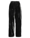 Wu'side Woman Pants Dark Brown Size L Rayon, Viscose