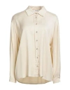 Wu'side Woman Shirt Beige Size L/xl Viscose In Sand