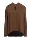 Wu'side Woman Top Military Green Size M/l Viscose In Green