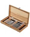 Wusthof 10-piece Stainless Steak Knife & Carving Set In Olivewood Chest In Stainless