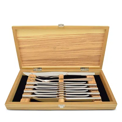 Wusthof 10 Piece Stainless Steel Steak Knife & Carving Set In Silver
