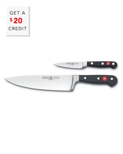 Wusthof 2pc Classic Starter Set With $20 Credit In Black